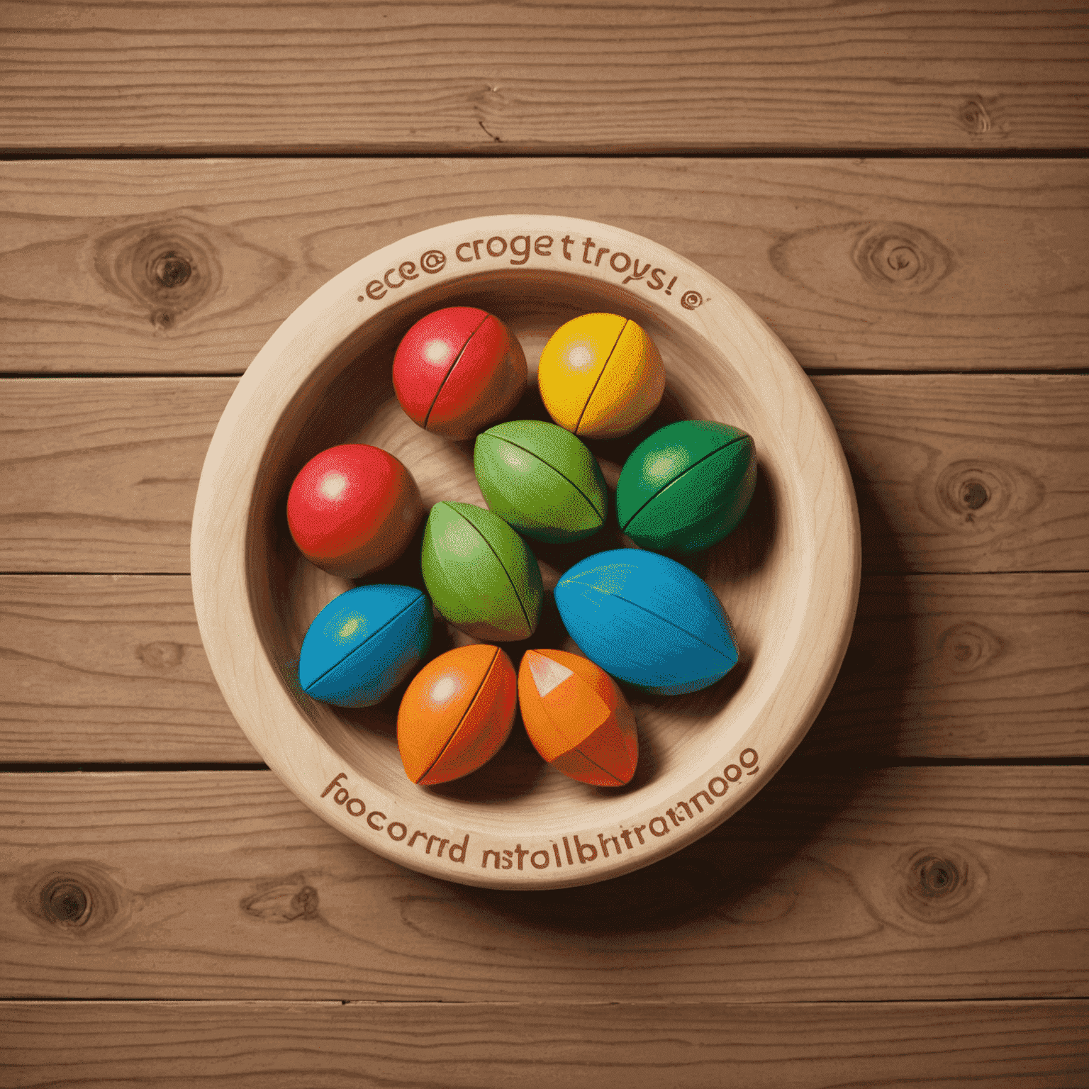 Logo de Eco-toys: Juguetes de madera sostenibles y coloridos